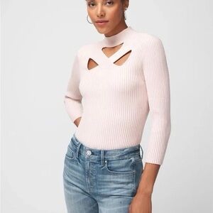 NWOT WHITE HOUSE BLACK MARKET Elegant Women's Pink Cut-Out Top